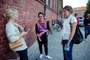 Barbrobrudarna lite nervösa innan sin presentation